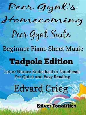 cover image of Peer Gynt's Home Coming Beginner Piano Sheet Music Tadpole Edition